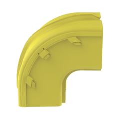 PANDUIT Bajada Vertical Exterior de 90º sin Tapa, Para uso con Canaletas 6X4 FiberRunner™, Color Amarillo MOD: FROVRA6X4LYL