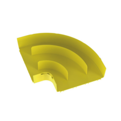 PANDUIT Ángulo Recto a 90º Horizontal, Para Canaletas FiberRunner™ 12X4, Color Amarillo MOD: FRRA12X4LYL