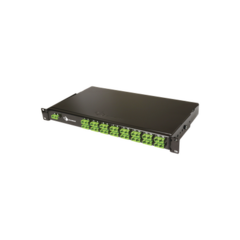 SIEMON Splitter PON tipo panel de 1X32, con conectores LCA de entrada y LCA de salida, 1UR, Color Negro MOD: FSR-132LCALCA01