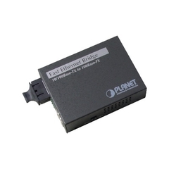 PLANET Convertidor de medios 100 Mbps UTP/fibra óptica Mono-Modo hasta 15 Km, conector SC FT-802S15