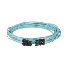 PANDUIT Jumper de Fibra Optica Multimodo 50/125 OM3, LC-LC Duplex, OFNR (Riser), Color Aqua, 3 Metros MOD: FX2ERLNLNSNM003