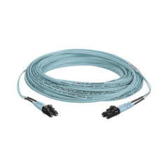 PANDUIT Jumper de Fibra Optica Multimodo 50/125 OM3, LC-LC Duplex, OFNR (Riser), Color Aqua, 50 Metros FX2ERLNLNSNM050