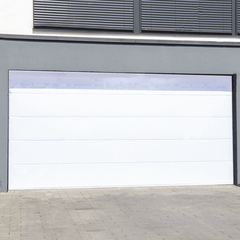 ACCESSPRO Puerta de Garage de alta calidad, Lisa color blanco 12x9 pies, AISLADA, Estilo Americana. GARAGE-129