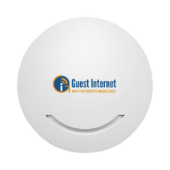 GUEST INTERNET Hotspot con WiFi 2.4 GHz integrado para interior, instalción en techo, ideal para la venta de códigos de acceso a Internet, MIMO 2x2, 1 puerto WAN - 1 puertos LAN MOD: GIS-K5
