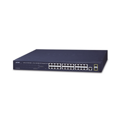PLANET Switch Administrable Capa 2 de 24 Puertos Gigabit 10/100/1000T, 2 Puertos SFP 100/1000X , Cuenta con una Interfaz de Consola MOD: GS-4210-24T2S
