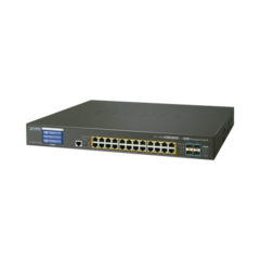 PLANET Switch Administrable L2+ 24 puertos gigabit c/ Ultra PoE, 4 puertos 10G SFP, c/Display, (600W) MOD: GS-5220-24UPL4XV