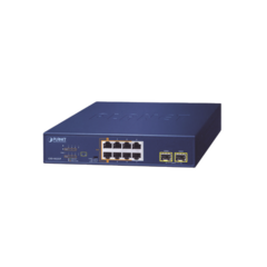 PLANET Switch PoE No Administrable de Escritorio, 2 Puertos Gigabit 802.3bt, 4 Puertos Gigabit 802.3at, 2 Puertos 10/100/1000, 2 Puertos SFP Gigabit. GSD-1022UP