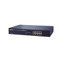 PLANET Switch no administrable PoE Gigabit de 8 Puertos 10/100/1000 Mbps con High PoE 802.3af/at, 130W potencia total MOD: GSD-808HP
