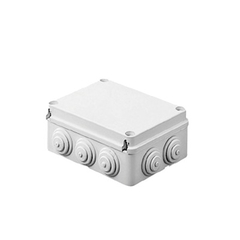 GEWISS Caja de derivación de PVC Auto-extinguible con 10 entradas, tapa atornillada, 190 x 140 x 70 MM, Para Exterior (IP55) MOD: GW-44-007