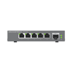 GRANDSTREAM Switches de red Multi-Gigabit de 2.5G No Administrable / 5 Puertos RJ45 de 100/1000/2500Mbps / 1 puerto de fibra SFP+ GWN7700M