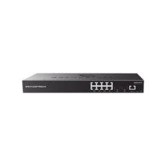 GRANDSTREAM Switch PoE+ Gigabit Administrable / 8 puertos 10/100/1000 Mbps + 2 Puertos SFP Uplink / Hasta 120W / Compatible con GWN Cloud. MOD: GWN7801P