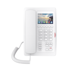FANVIL (H5W Color Blanco)Teléfono IP WiFi para Hotelería, profesional de gama alta con pantalla LCD de 3.5 pulgadas a color, 6 teclas programables para servicio rápido (Hotline) PoE MOD: H5WW