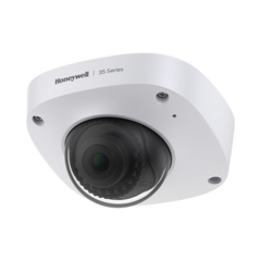 HONEYWELL Mini Domo IP 5 Megapixel / Lente 2.8 mm / 30 mts IR / NDAA / ONVIF / Exterior IP67 / IK10 / H.265 / IA (Filtro de Humanos y Vehiculos) / Merodeo / Conteo de Personas / PoE / Audio y Alarmas I/O / Serie 35 / Honeywell Security HC35W25R3