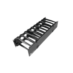 SIEMON Organizador de Cable Horizontal RouteIT, Sencillo, Para Rack de 19in, 6in de profundidad, 1UR MOD: HCM-6-1U