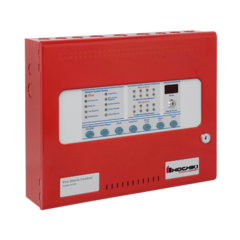 HOCHIKI Panel Convencional de Detección de Incendio / 4 Zonas / Sin Comunicador / Color Rojo MOD: HCVX-4R/115V
