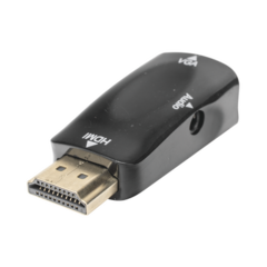 EPCOM POWERLINE Adaptador (Convertidor) HDMI a VGA / HDMI Macho a VGA Hembra / Resolución 1920x1080 @ 60Hz / Adaptador de Audio de 3.5 mm / Chapado en Níquel MOD: HDMI-VGA