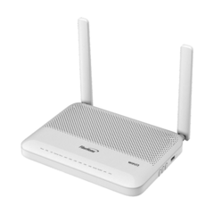FIBERHOME ONU GPON WiFi 6, Doble Banda 2.4/5 GHz , con 4 puertos Gigabit Ethernet + 2 POTS + 1 USB + 1 CATV (RF), conector SC/APC HG6144F