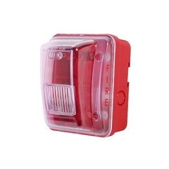 HOCHIKI Cubierta para instalar sirenas estrobo en exterior compatible con estrobos sirenas Hochiki color rojo MOD: HGOE-R