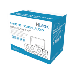 HiLook by HIKVISION (MICRÓFONO Integrado) Kit TurboHD 1080p Lite / DVR 4 canales / Audio por Coaxitron / 4 Cámaras Bala de Policarbonato con Micrófono Integrado MOD: HL1080PS(B) - comprar en línea
