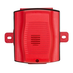 SYSTEM SENSOR Sirena para Exterior, Montaje en Techo o Pared, 12 a 24 Vcc, Color Rojo MOD: HR-K