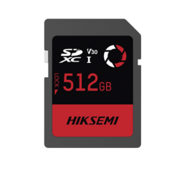 HIKSEMI by HIKVISION Memoria SD / Clase 10 de 512 GB / Especializada Para Drones, Cámaras de Fotografía y Video / 180 MB/s Lectura / 150 MB/s Escritura HS-SD-E30/512G