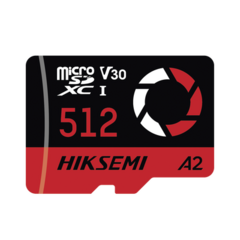 HIKSEMI by HIKVISION Memoria MicroSD / Clase 10 de 512 GB / Especializada Para Drones, Cámaras de Fotografía y de Video / 180 MB/s Lectura / 150 MB/s Escritura HS-TF-E3/512G