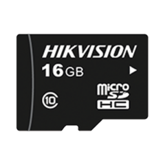 HIKVISION Memoria microSD / Clase 10 de 16 GB / Especializada Para Videovigilancia (Uso 24/7) / Compatibles con cámaras HIKVISION y Otras Marcas HS-TF-L2/16G/P