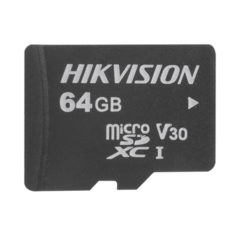 HIKVISION Memoria microSD / Clase 10 de 64 GB / Especializada Para Videovigilancia (Uso 24/7) / Compatibles con cámaras HIKVISION y Otras Marcas HS-TF-L2/64G/P
