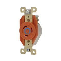 HUBBELL Receptáculo Sencillo de Media Vuelta/ 20 A 250 V CA / 2 Polos 3 Hilos / Nema L6-20R. MOD: HUB-IG23-20