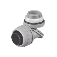 HUBBELL Conector Multi Posición de Nylon de 1" para Tubería Liquidtight Polytuff. HUB-PS1009-NGY