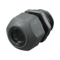 HUBBELL Conector de cable, estilo europeo para conductores de 0.18" a .31", para conduit 3/8", negro. MOD: HUB-SEC38BA