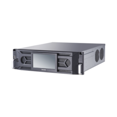 HIKVISION NVR 12 Megapixel (4K) / 64 Canales IP / 16 Bahías de Disco Duro / 4 Tarjetas de Red / RAID con Hot Swap / Reconocimiento Facial MOD: IDS-96064NXI-I16(B)