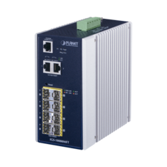 PLANET Switch Industrial Administrable L2+, 8 Puertos 1G SFP, 2 Puertos TP Gigabit, (-40 ~75 grados C) MOD: IGS-10080MFT