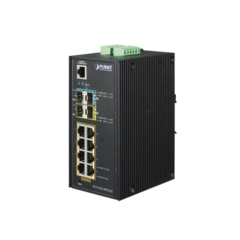 PLANET Switch Industrial Administrable 8 puertos 10/100/1000 T 802.3at PoE + 2 Puertos 100/1000X SFP + 2 puertos 10G SFP+ MOD: IGS-5225-8P2S2X