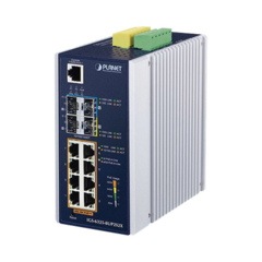 PLANET Switch Industrial Administrable Capa 3 con 8 Puertos Gigabit PoE 802.3bt, 2 Puertos SFP de 1 G/2.5 G, 2 Puertos SFP 10 G IGS-6325-8UP2S2X