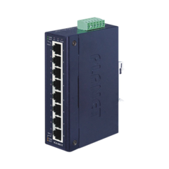 PLANET Switch Industrial de 8 Puertos Gibabit 10/100/1000T, Diseñado para Montaje en Pared y Riel DIN MOD: IGS-801T