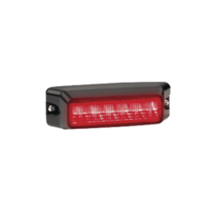 FEDERAL SIGNAL Luz auxiliar de 6 LED, Flasher Integrado, Color Rojo, Mica Transparente MOD: IPX600B-R