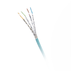 PANDUIT Bobina de Cable Blindado S/FTP Categoría 6A, Uso Industrial con Resistencia al Aceite, Rayos UV y Abrasión, Multifilar (Flexible), Color Azul Cerceta, Bobina de 500m MOD: ISX6X04ATL-LED