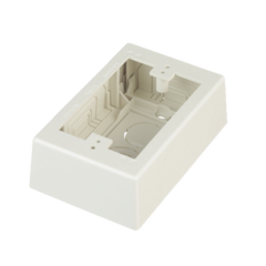 PANDUIT Caja de Pared Superficial, uso Universal con Placas de Pared, Con Cinta Adhesiva, Color Blanco Mate MOD: JBX3510IW-A