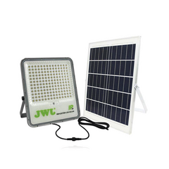 JWJ Reflector con Panel Solar 100 W / Medida Reflector 180 x 50 x 230 mm / Batería 3.2 V CD / Medida Panel 290 x 16 x 350 mm / T.C.C. 6 500 K / IP66. JLRE-SOL-01-100