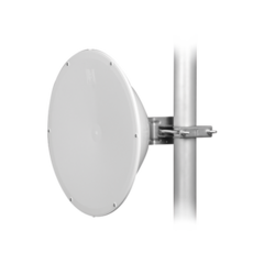 JIROUS Antena direccional de Alto Rendimiento/ Parábola profunda para mayor aislamiento al ruido / 24.5 dBi / (4.9 - 6.4 GHz) / Conectores N-Hembra / Fácil Montaje y Soporte de acero inoxidable / Radomo Incluido JRC-24DD-MIMO