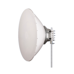 JIROUS Antena direccional Alto Rendimiento / Parábola profunda para mayor aislamiento al ruido /6 ft / 4.9 a 6.1 GHz / / Ganancia de 38 dBi / Soporte de acero inoxidable / Polaridad en 90 ° y 45 ° / Incluye montaje. JRC38DDMIMO