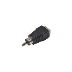 EPCOM POWERLINE Adaptador RCA MACHO Tipo Jack Polarizado / Terminales Tipo Tornillo / Polarizado (+/-) / Recomendado para Video y AUDIO en sistemas de video vigilancia a 2 Hilos. MOD: JR-R591