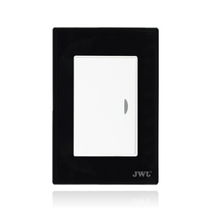 JWJ Placa de policarbonato con Interruptor sencillo 10 A/ 127 V CA ~ 60 Hz / Color Negro. JTL-F7601