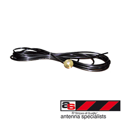 ANTENNA SPECIALISTS Kit de instalación para antena ASP8891, incluye montaje de 3/4” (NMO), 5 m cable, conector mini UHF Macho. MOD: K166M
