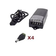 EPCOM POWERLINE Kit con fuente EPCOM con salida de 12 Vcc a 5 Amper con 4 salidas / Incluye conectores JR52 MOD: K2-PS12DC4C