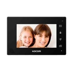 KOCOM Monitor adicional color negro manos libres con pantalla LCD a color de 7" MOD: KCV-A374-M