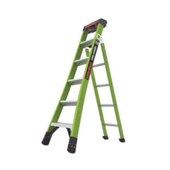 Little Giant Ladder Systems Escalera de Tijera 3 en 1 de 1.8 Metros, Fibra de Vidrio (SKU13906-001). Hecha en E.U.A. (Versión 2.0) MOD: KING-KOMBO2-6IA-AC