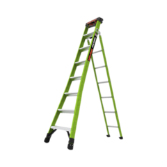 Little Giant Ladder Systems Escalera de Tijera 3 en 1 de 2.44 Metros, Fibra de Vidrio (SKU13906-001). Hecha en E.U.A. (Versión 2.0) MOD: KING-KOMBO2-8IAAC