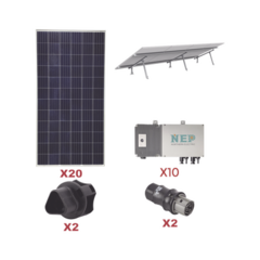 EPCOM Kit Solar para interconexión de 5.5 kW de Potencia, 110 Vca con Micro Inversores y Paneles Policristalinos MOD: KIT10BDM600LV127